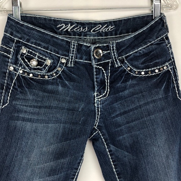 𝅺MISS Chic Jeans Embellished Flap Pocket Size 1 - Picture 2 of 7